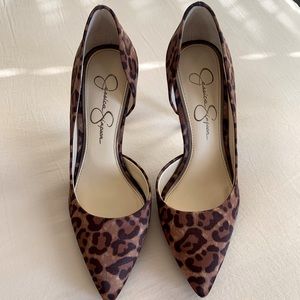Jessica Simpson D’orsay Leopard Pumps